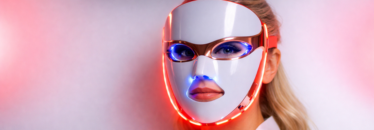 led light therapy mask for acne and wrinkles